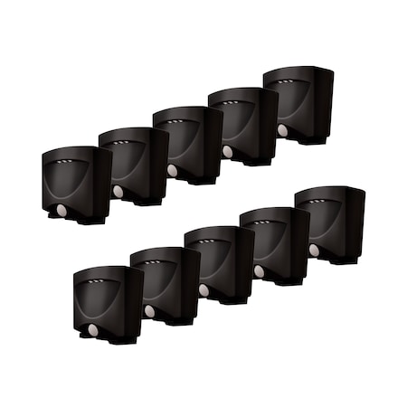 Maxsa Innovations Battery-Powered Motion-Activated Outdoor Night-Light, Bronze, PK 10 41042